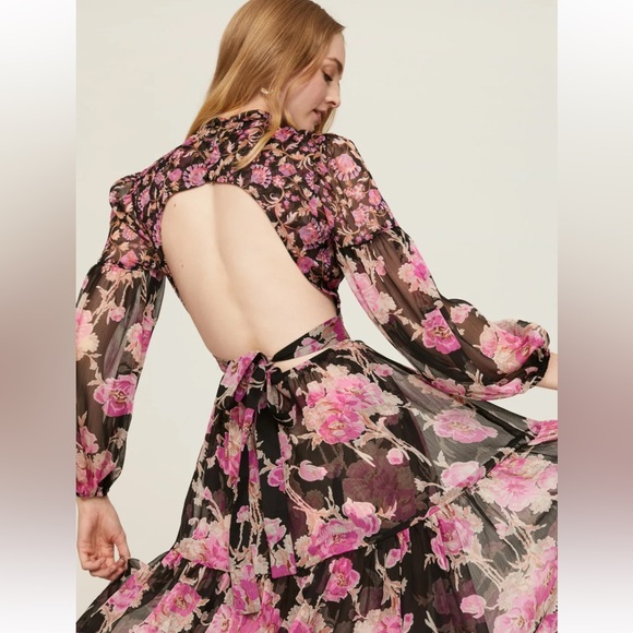 Misa Los Angeles Dresses & Skirts - MISA Floral Open-Back Dress